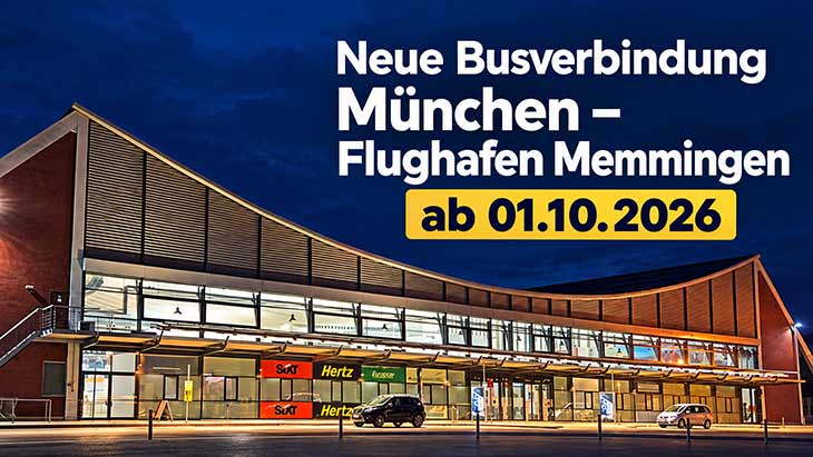 Neue Busverbindung: M&uuml;nchen und Flughafen Memmingen r&uuml;cken n&auml;her zusammen ab 01.10.2026 (&copy;Foto: Martin Schmitz)
